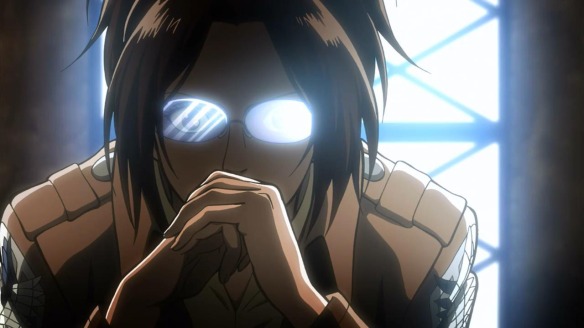 Looks like Hanji can also master the "gendo" pose
